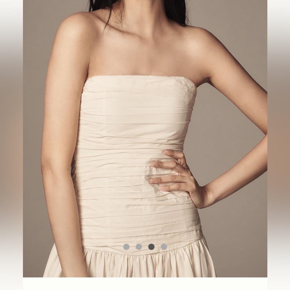 Carolina K Malla Strapless Drop-Waist Midi Dress - New with Tags - Picture 6 of 8